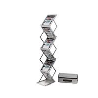 literature display folding concertina floor stand 6 x a4 shelves