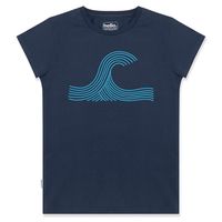 womens wave t-shirt - navy