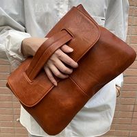 bolso de mano retro clasico de color solido billetera de embrague con gran capacidad monedero texturizado bolso de mano de moda para mujeres