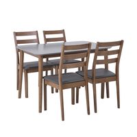 conjunto de comedor de madera de caucho 4 personas l77