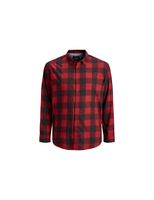 camisa jack and jones egingham twill brick red hombre