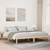 vidaxl cama extralarga sin colchon madera maciza de pino 200x210 cm