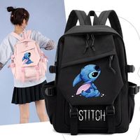 mochila informal de stitch de disney mochila de moda para mujer bonita mochila escolar con diseno de personajes