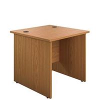 mezzo panel 800 x 800 rectangular workstation - oak - pan8080recno