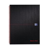 black n red book wirebound smart ruled and perforated - 100080218