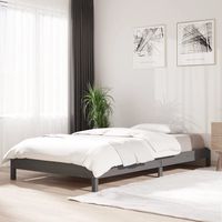 vidaxl cama apilable de madera pino maciza gris 75x190 cm