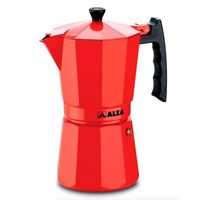 cafetera italiana - alza luxe red 12 tazas