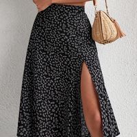 faldas estampadas de flores boho faldas midi elegantes de cintura alta para primavera y verano ropa de mujer