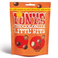 tonys chocolonely littl bits milk caramel sea salt  biscuit mix - 100g