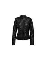 chaqueta only onlbandit faux leather biker negro mujer