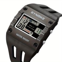 reloj cuadrado para hombre synoke con pantalla grande cronografo multifuncional e impermeable