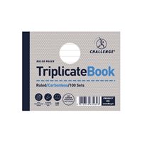 challenge ruled carbonless triplicate book 100 sets 105x130mm 5 pack