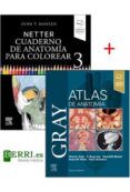 lote anatomia gray atlas  netter cuaderno para colorear gray atlas