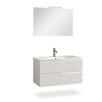 mueble de bano de 4 piezas en mdf blanco mate