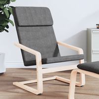 vidaxl sillon de relax de tela gris oscuro