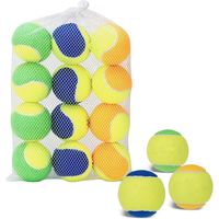 12pcs pelota de tenis para perro pelota de entrenamiento de perro colorida pelotas de tenis interactivas para juguetes de perro