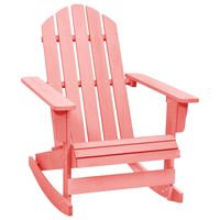 vidaxl silla mecedora de jardin adirondack madera maciza de abeto rosa