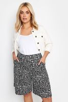 yours bermudas estampado animal en blanco y negro mujer curvy y tallas grandes yours