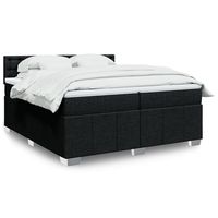 vidaxl cama box spring con colchon tela negro 200x200 cm