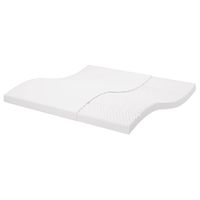 vidaxl colchon de espuma de 7 zonas dureza 20 ild blanco 200x200 cm