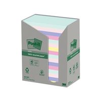 post-it notes recycled pastel rainbow tower pk16 76x127