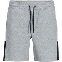 jack  jones short nino 12200266 jpstlogo blocking sweat shorts vg sn jnr light grey me para nino