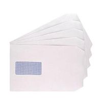 q-connect c5 envelopes wdw pocket selfseal 100gsm white pk 500-kf71466