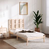 vidaxl estructura de cama madera maciza 75x190 cm