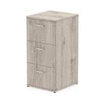 impulse 3 drawer filing cabinet grey oak