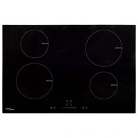 vidaxl placa de induccion 4 zonas 77cm negro