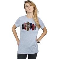 dc comics camiseta manga larga justice league para mujer