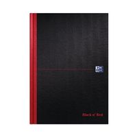 black n red casebound hardback notebook ruled a4 pack 5 plus 2 foc