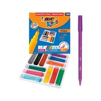 bic kids visa felt pens fine tip assorted 144 pack