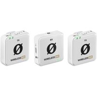 rode wireless me dual sistema de microfono inalambrico compacto blanco