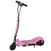 homcom patinete electrico ajustable infantil rosa