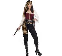 disfraz de pirata granate para mujer