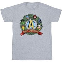 marvel camiseta manga larga santas super helpers para nina