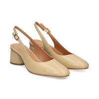 lodi zapatos de tacon bajo mujer - beige talla 38