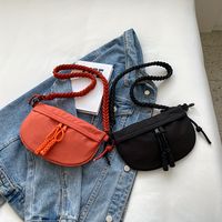 bolso de hombro de nylon de moda bolso de hombro de color solido bolso de mano y monedero casual para mujer