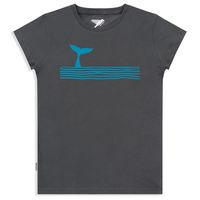 womens swim free t-shirt - gun metal