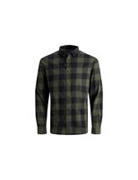 camisa jack  jones gingham twill hombre dusty olive