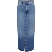 only falda noos cilla long skirt - medium blue denim para mujer