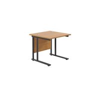 800x800 twin upright rectangular desk nova oak-black