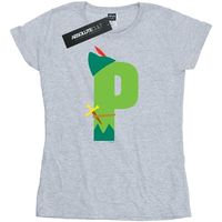 disney camiseta manga larga alphabet p is for peter pan para mujer