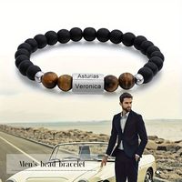 pulsera de cuentas para hombre regalo de moda para el dia del padre pulsera personalizada para hombre