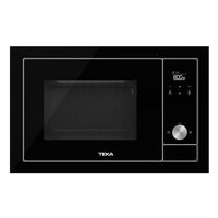 teka ml 8200 bis microondas integrable con grill 700w cristal negro