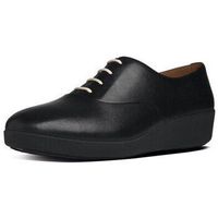 fitflop bailarinas f-pop tm oxford all black leather para mujer