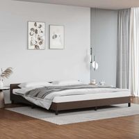 vidaxl estructura de cama con cabecero sin colchon marron 200x200 cm