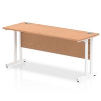 impulse 1600600 rectangle white cantilever leg desk oak - mi002655