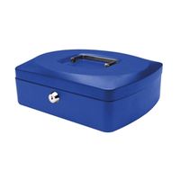 q-connect cash box 10 inch blue ref kf02624